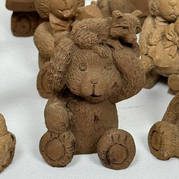Other - Lot of 25 Mini Resin Teddy Bear Figurines Detailed Ready to Paint Crafts